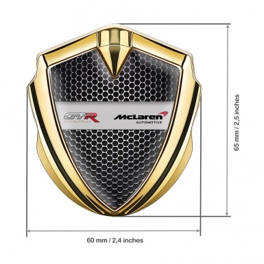 Mclaren GTR Emblem Fender Badge Gold Dark Grate Evolution Edition