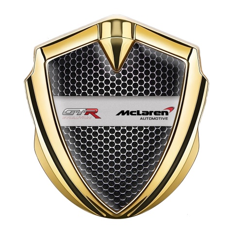 Mclaren GTR Emblem Fender Badge Gold Dark Grate Evolution Edition