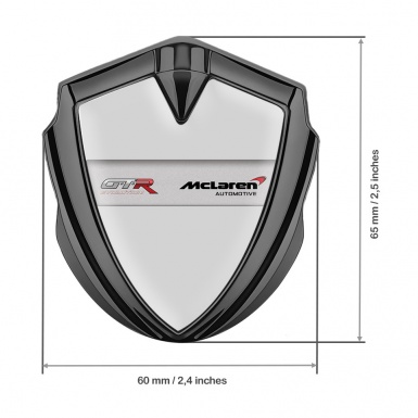 Mclaren GTR Fender Emblem Badge Graphite Grey Base Evolution Design