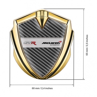Mclaren GTR Emblem Trunk Badge Gold Dark Carbon Evolution Design