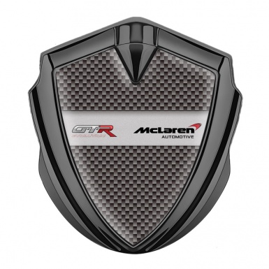 Mclaren GTR Emblem Self Adhesive Graphite Grey Carbon Evolution Design