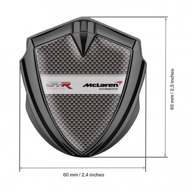 Mclaren GTR Emblem Self Adhesive Graphite Grey Carbon Evolution Design