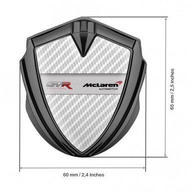 Mclaren GTR Domed Emblem Graphite White Carbon Evolution Edition