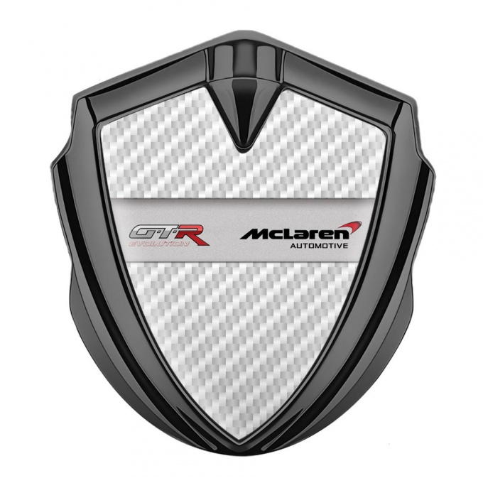 Mclaren GTR Domed Emblem Graphite White Carbon Evolution Edition
