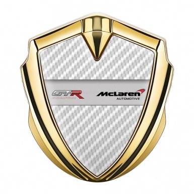 Mclaren GTR Domed Emblem Gold White Carbon Evolution Edition