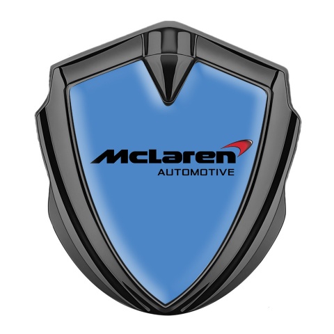 Mclaren Badge Self Adhesive Graphite Glacial Blue Print Classic Logo