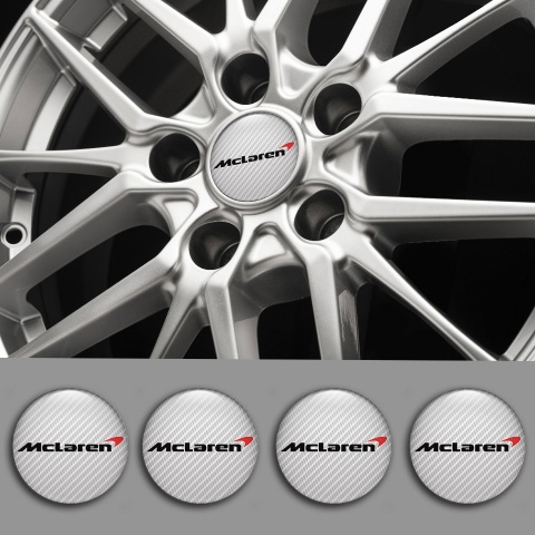 Mclaren Emblems for Wheel Center Caps Light Carbon Logo Edition