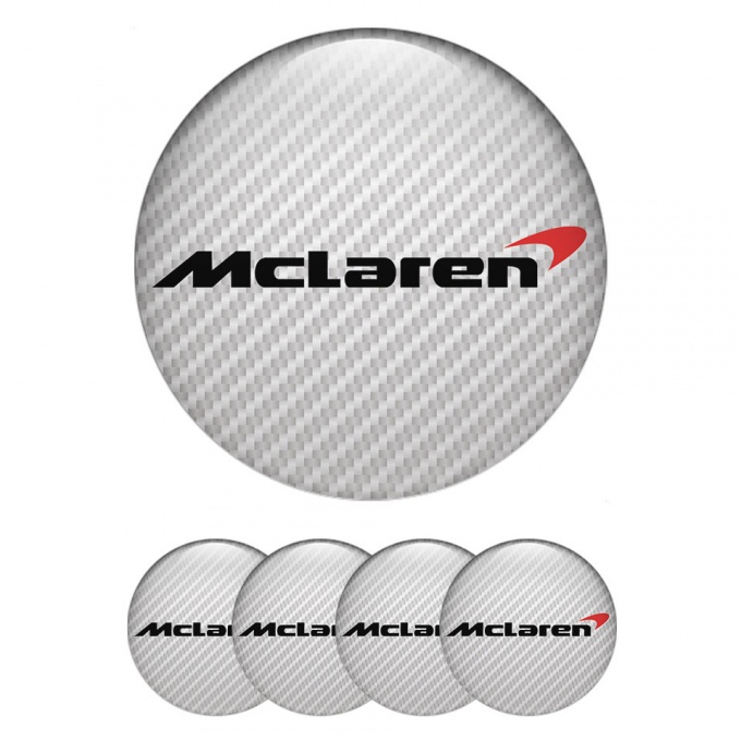 Mclaren Emblems for Wheel Center Caps Light Carbon Logo Edition