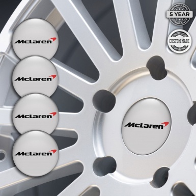 Mclaren Emblems for Wheel Center Caps Grey Logo Edition