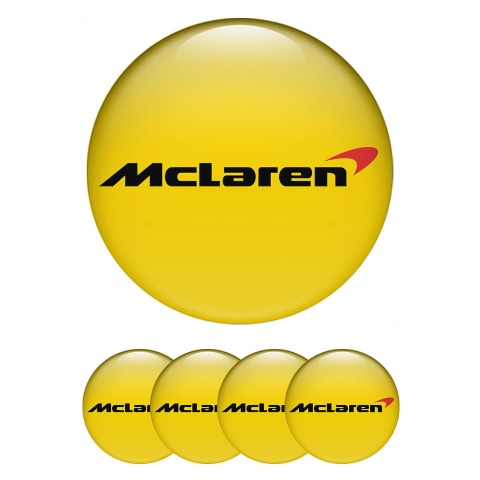 Mclaren Emblems for Wheel Center Caps Yellow Edition