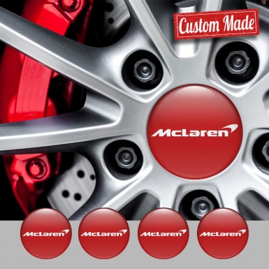 Mclaren Wheel Emblems Carbon Red Logo Edition