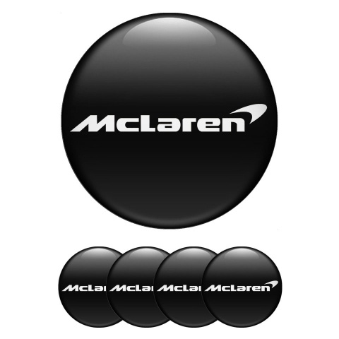 Mclaren Wheel Emblems Carbon Black Classic Style