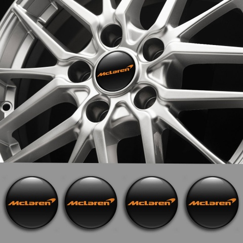 Mclaren Silicone Emblems Carbon Black Orange Style