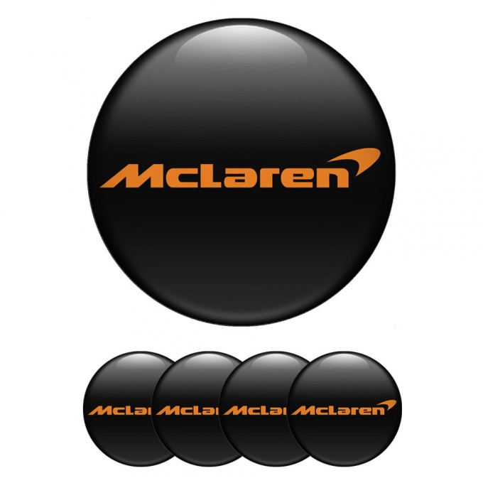 Mclaren Silicone Emblems Carbon Black Orange Style