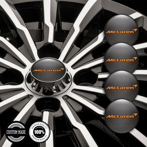 Mclaren Silicone Stickers for Wheel Caps Mesh Orange Style