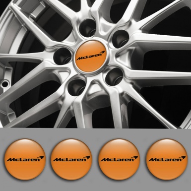 Mclaren Emblem for Wheel Center Caps Orange Edition