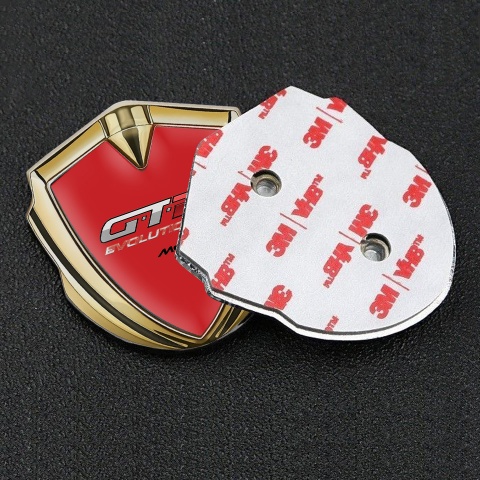 Mclaren GTR Emblem Self Adhesive Gold Crimson Base Evolution Design