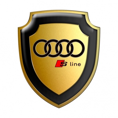 Audi S-line Silicone Sticker Gold Effect