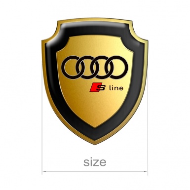 Audi S-line Silicone Sticker Gold Effect