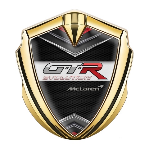 Mclaren GTR Bodyside Domed Emblem Gold Chrome Elements Evolution