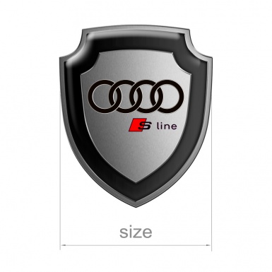 Audi S-line Silicone Sticker Grey Metal Effect