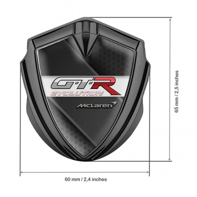 Mclaren GTR 3d Emblem Badge Graphite Steel Panel Evolution Design