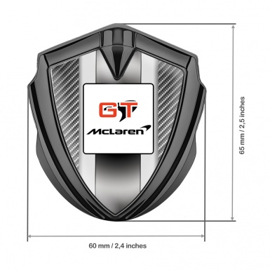 Mclaren GT Emblem Ornament Graphite Light Carbon Grey Stripes Design
