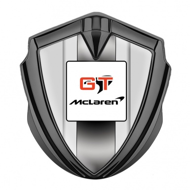 Mclaren GT 3d Emblem Badge Graphite Light Frame Grey Stripes Edition