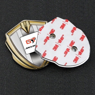 Mclaren GT 3d Emblem Badge Gold Light Frame Grey Stripes Edition