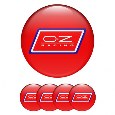 OZ Emblem for Wheel Center Caps Crimson Base Blue Red Racing Logo