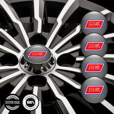 OZ Emblems for Center Wheel Caps Light Carbon Blue Red Racing Logo