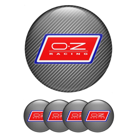 OZ Emblems for Center Wheel Caps Light Carbon Blue Red Racing Logo