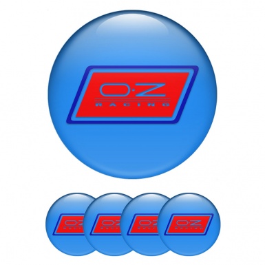 OZ Emblem for Center Wheel Caps Glacial Base Blue Red Racing Design