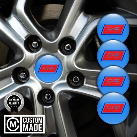 OZ Emblem for Center Wheel Caps Glacial Base Blue Red Racing Design