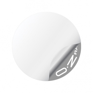 OZ Center Caps Wheel Emblem Black Base White Circular Logo Edition