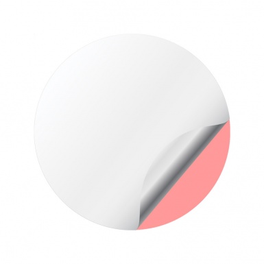 Parotech Wheel Emblem for Center Caps Crimson Base White Logo Red Line