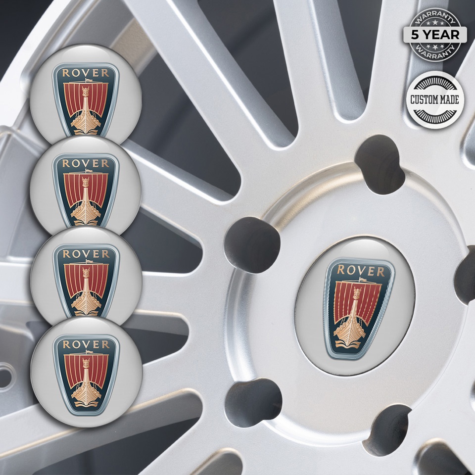 Rover Center Caps Wheel Emblem Grey Base Classic Logo Edition | Wheel ...