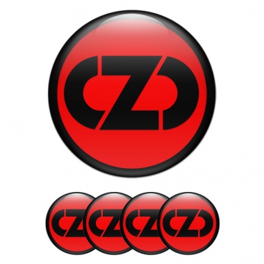 OZ Wheel Emblem for Center Caps Red Base Black Ring Logo Edition