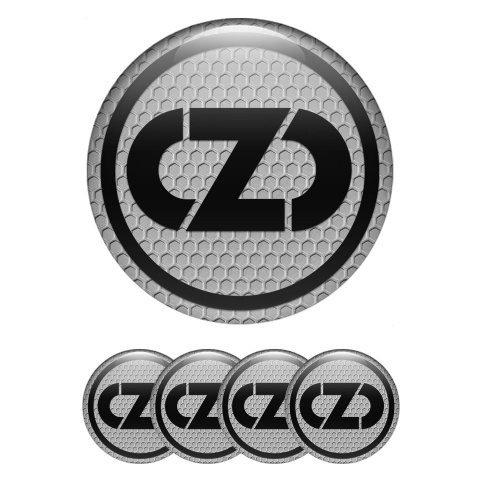 OZ Emblems for Center Wheel Caps Honeycomb Base White Ring Logo