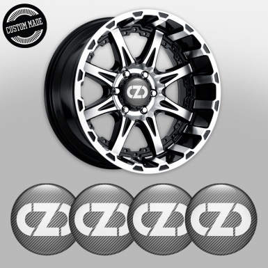 OZ Wheel Emblem for Center Caps Light Carbon White Logo Edition