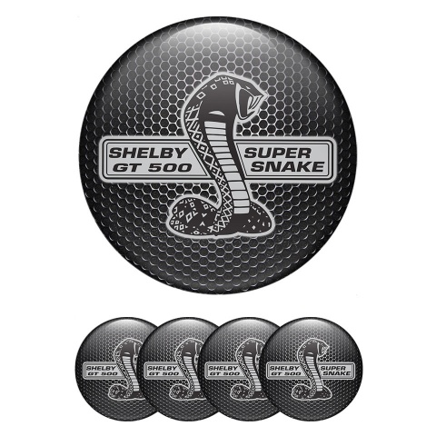 Ford Shelby Wheel Stickers for Center Caps Dark Grate Black Cobra