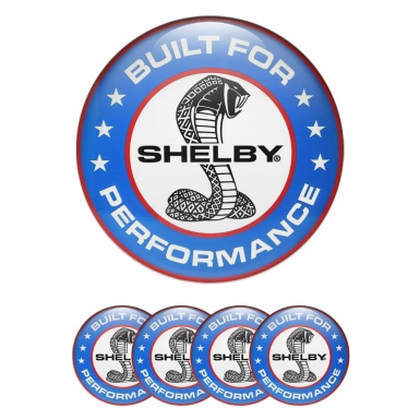 Ford Shelby Wheel Stickers for Center Caps Multicolor Base Cobra Logo
