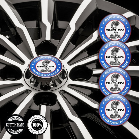 Ford Shelby Wheel Stickers for Center Caps Multicolor Base Cobra Logo