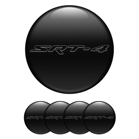 Dodge SRT Stickers for Center Wheel Caps Black Base Glowing Logo Edition