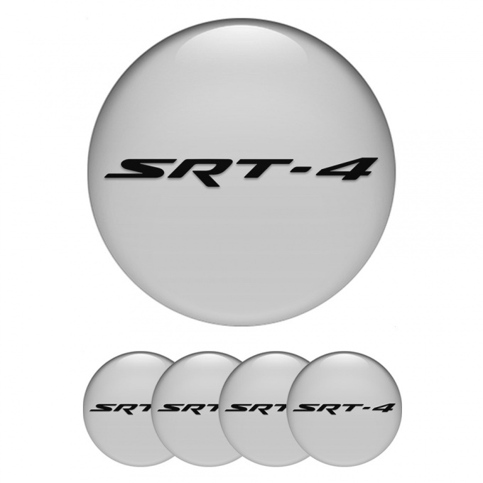 Dodge SRT Stickers for Wheels Center Caps Grey Base Black Logo