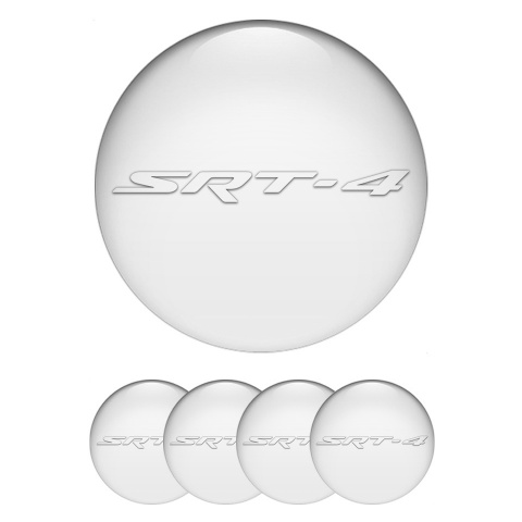 Dodge SRT Emblem for Center Wheel Caps White Base Transparent Logo