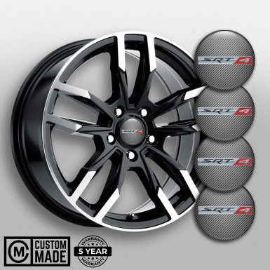 Dodge SRT Emblem for Center Wheel Caps Light Carbon Metallic Logo