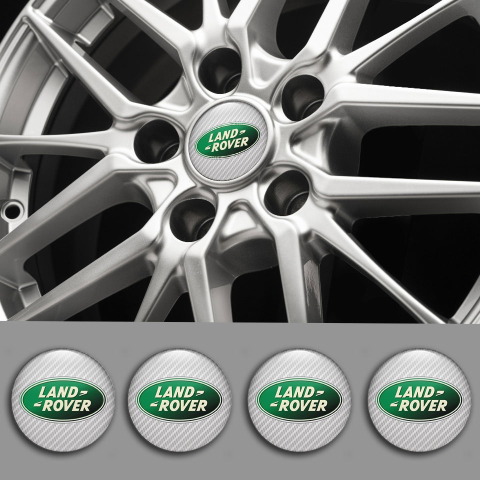 Land Rover Wheel Emblems for Center Caps Light Carbon Edition | Wheel ...