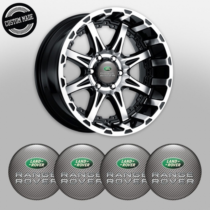 Land Rover Range Emblems for Wheel Center Caps Carbon Design | Wheel ...