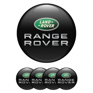 Land Rover Range Emblems for Wheel Center Caps Black Design